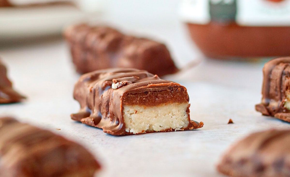 barritas de chocolate y caramelo